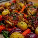 sheet pan honey mustard chicken - featured image