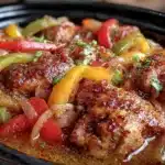 slow cooker chicken fajitas - featured image