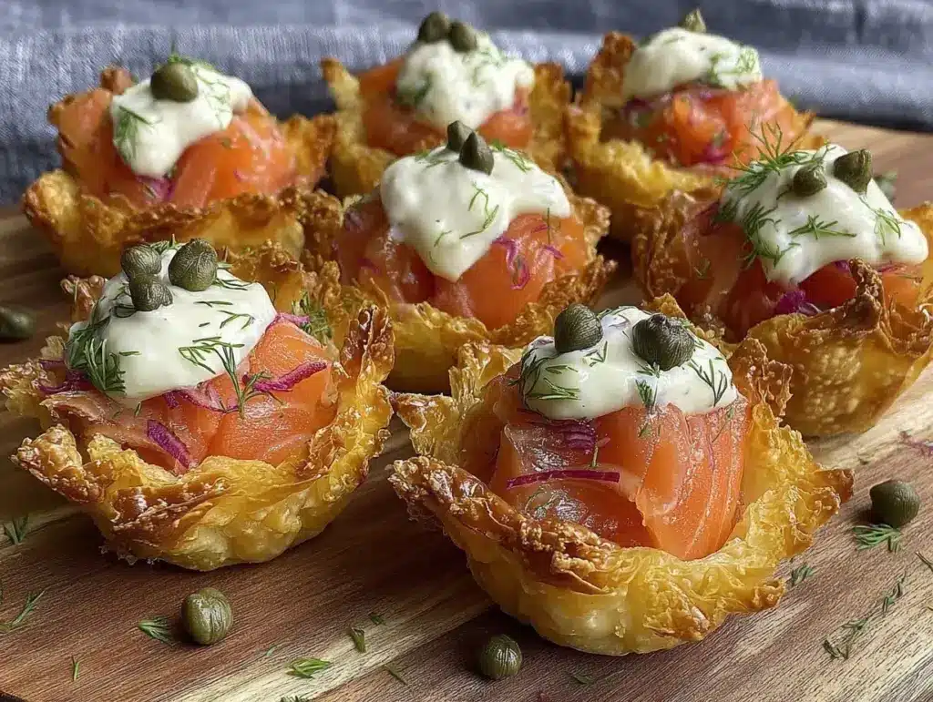 smoked salmon phyllo cups - featured image
