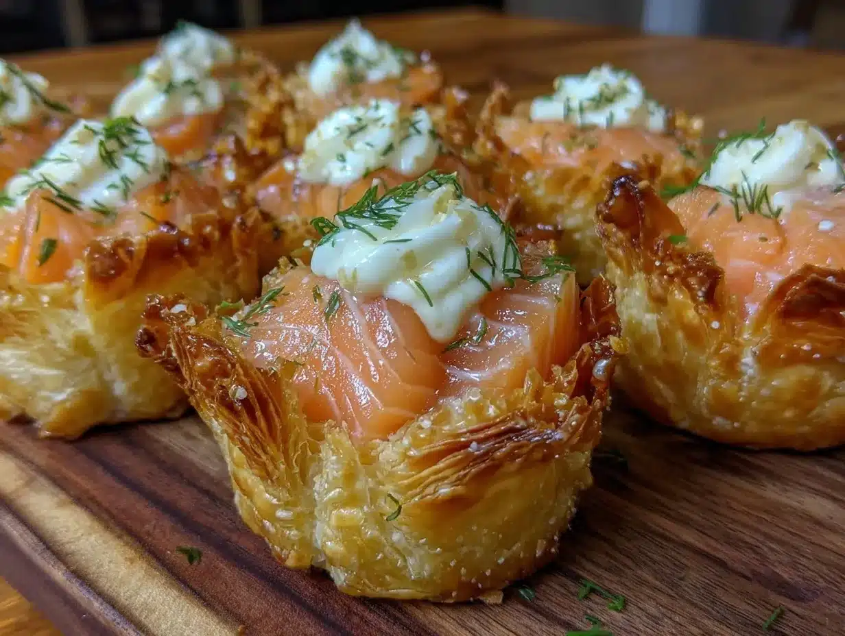 smoked salmon phyllo cups preparation steps