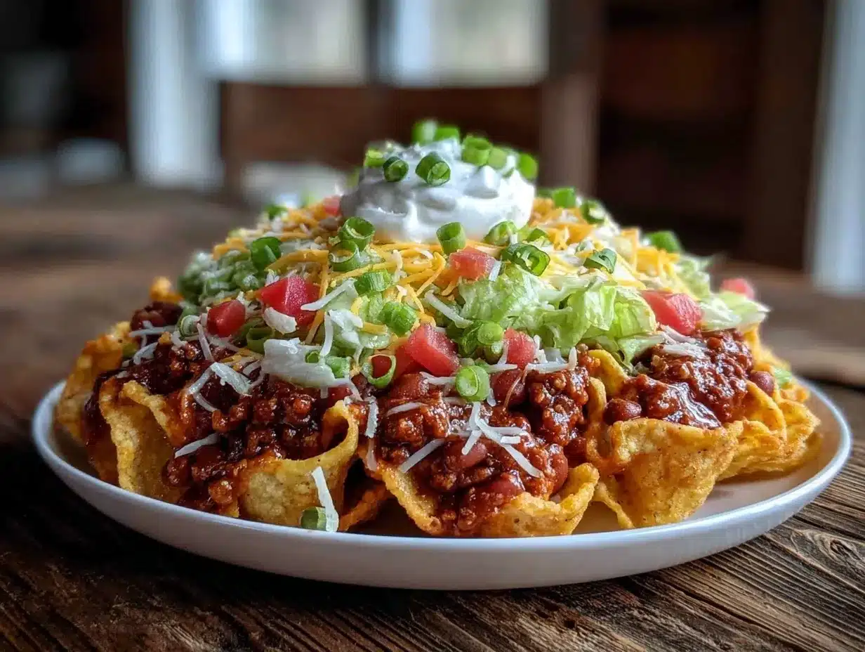 smothered Fritos taco bowls preparation steps