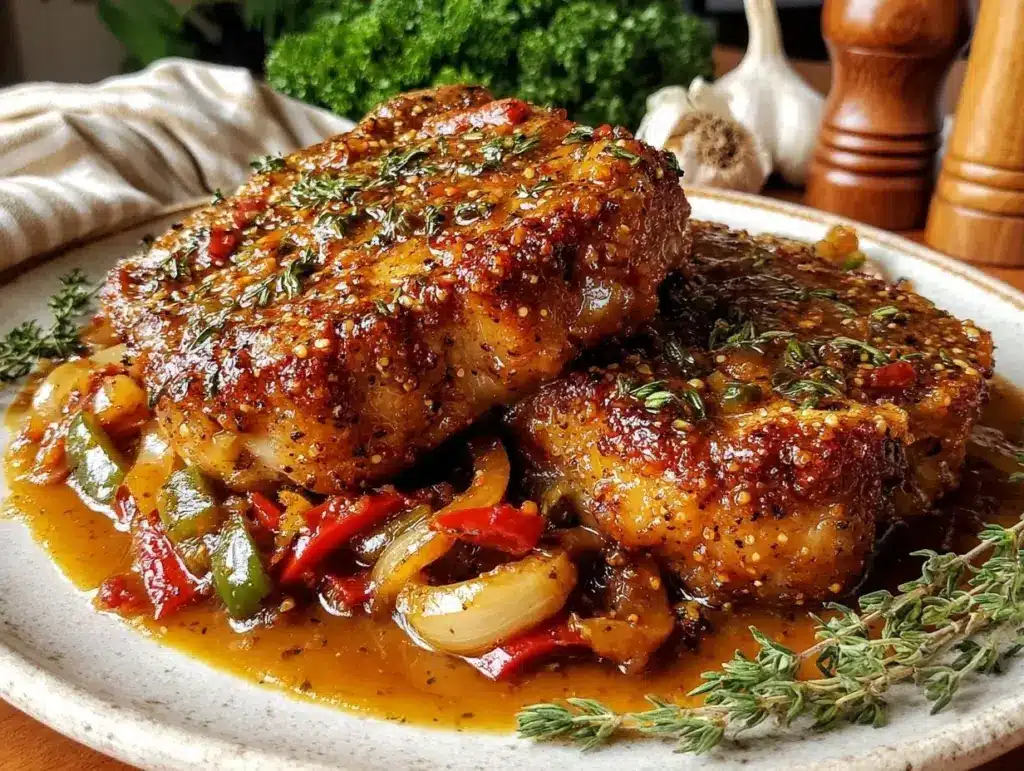 smothered pork chops - featured image