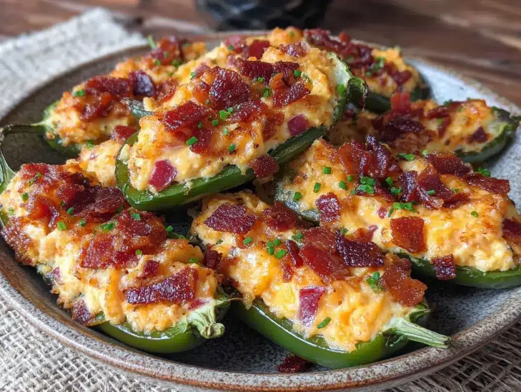 spicy pimento cheese stuffed jalapeños - featured image