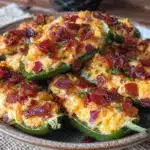 spicy pimento cheese stuffed jalapeños - featured image
