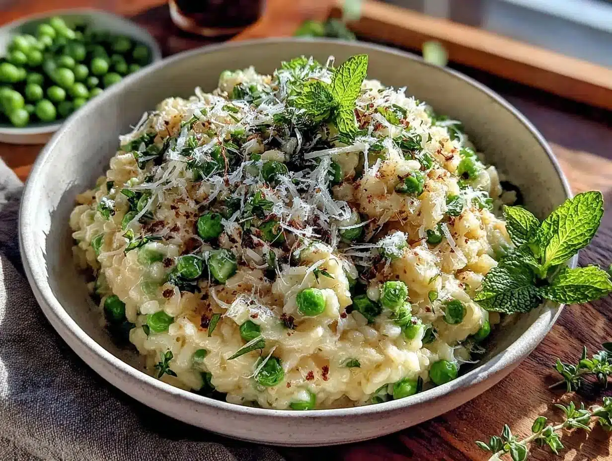 spring pea risotto preparation steps