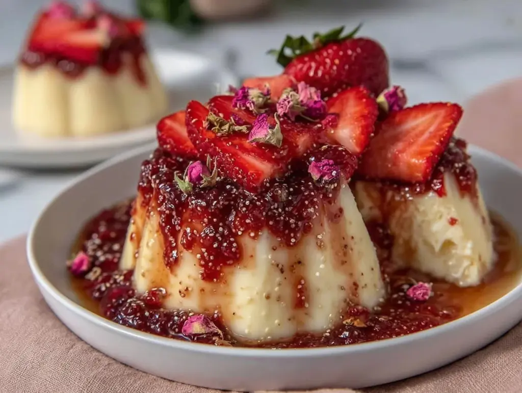 Strawberry Prosecco Panna Cotta - featured image