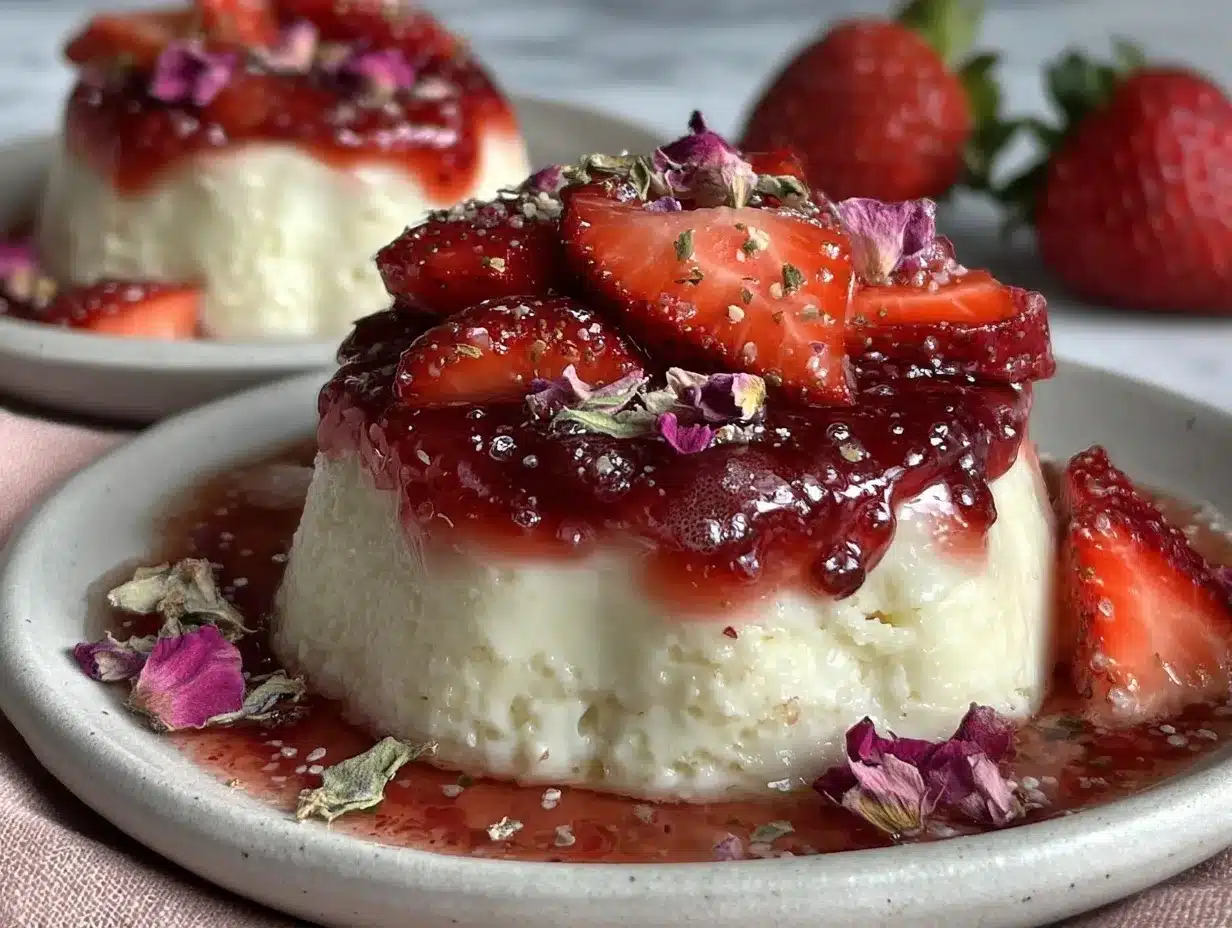 Strawberry Prosecco Panna Cotta preparation steps