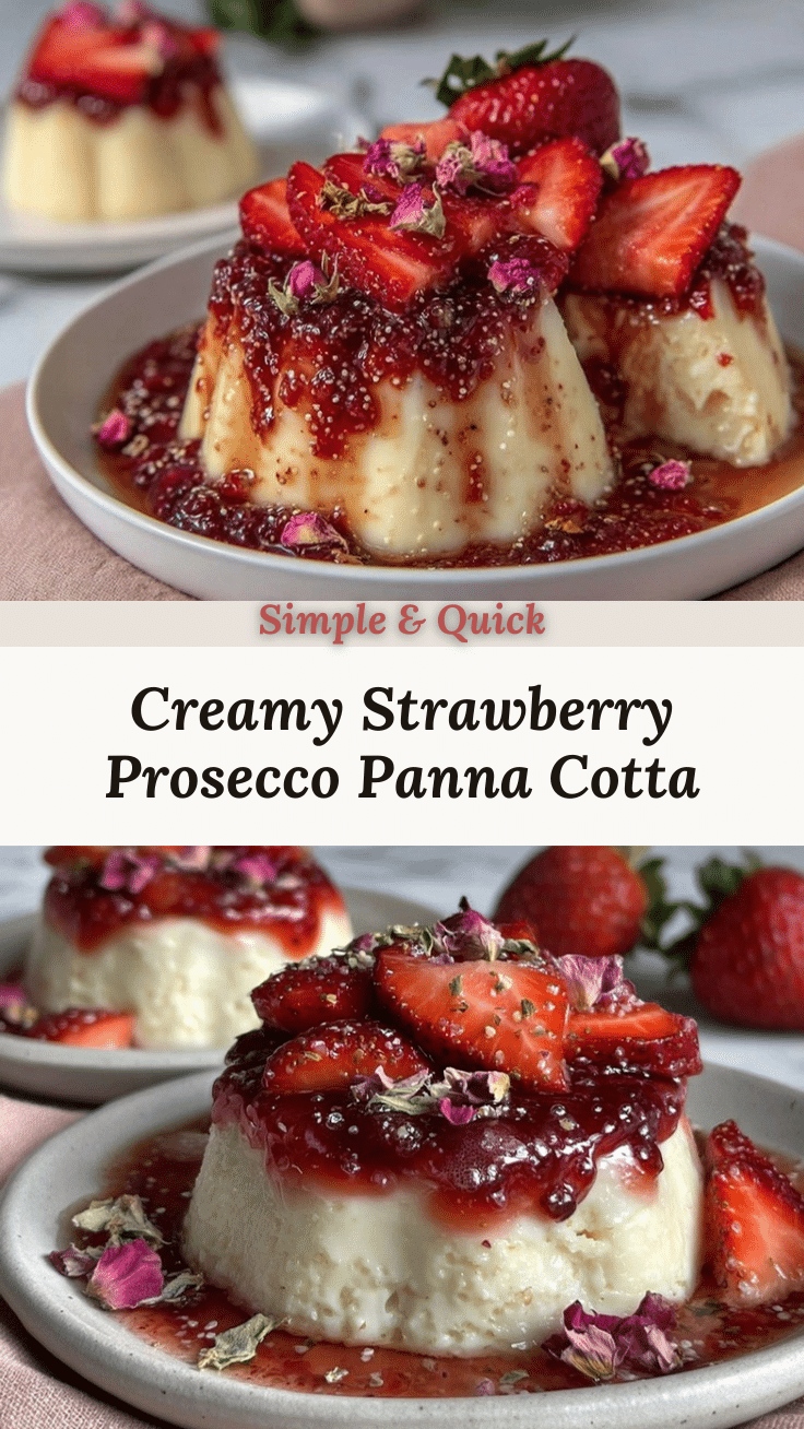 Strawberry Prosecco Panna Cotta recipe
