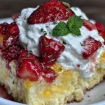 Tres Leches Cake with Strawberry Topping - featured image
