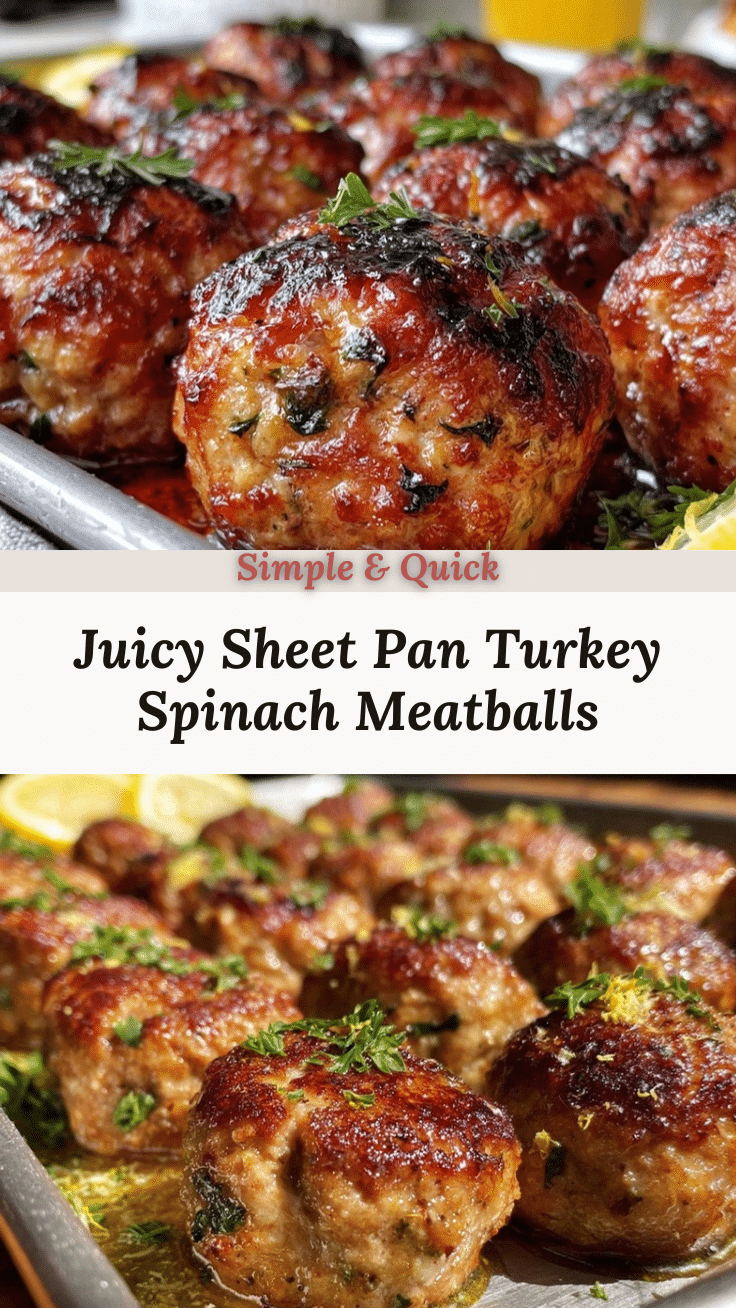 turkey and spinach meatballs recipe