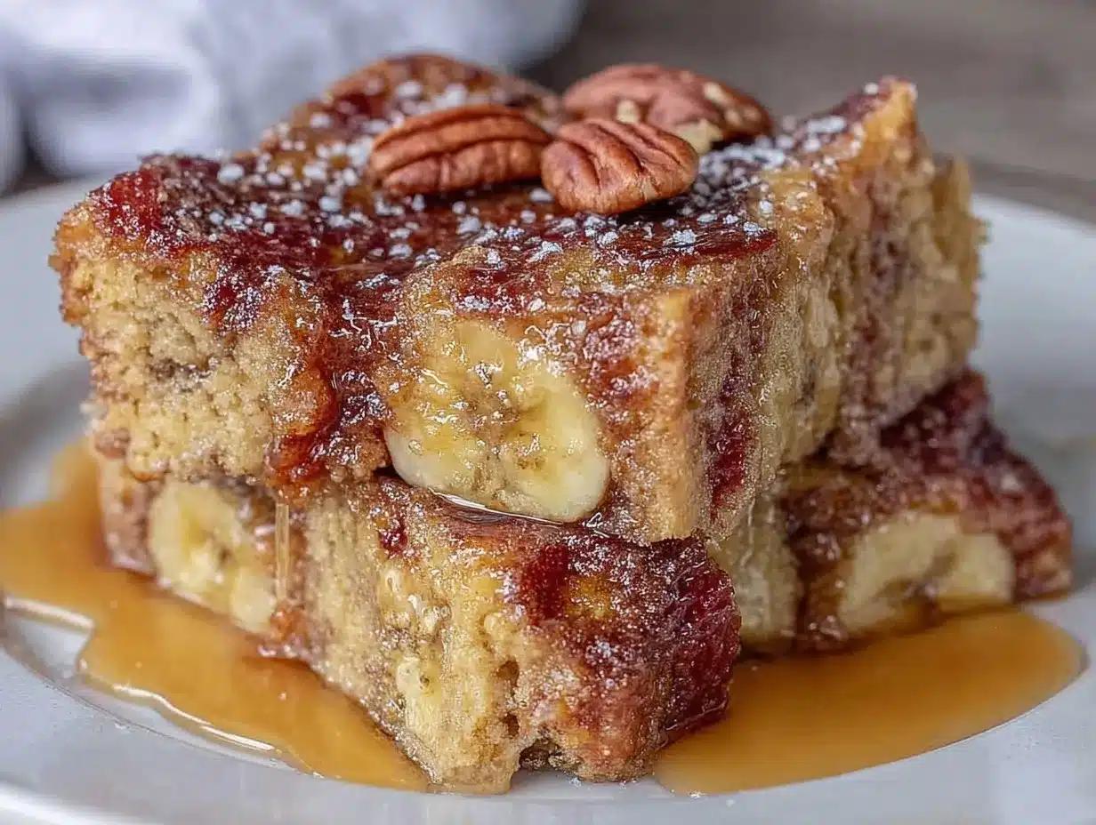 Bananas Foster French Toast Casserole preparation steps