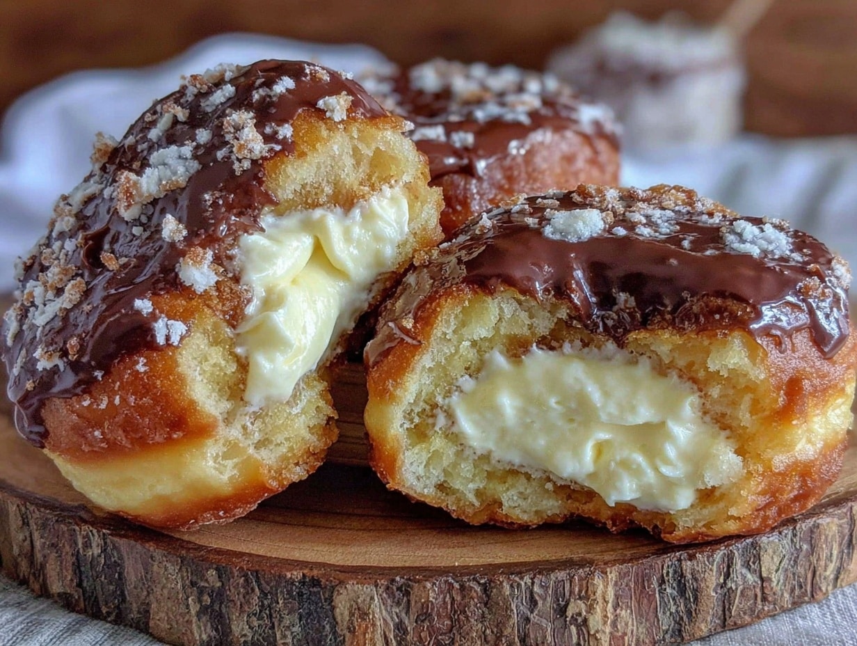 Boston Cream Donuts preparation steps