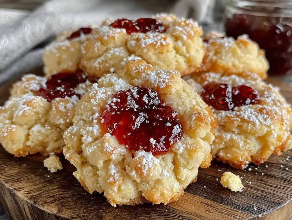 buttery melt-in-your-mouth thumbprint cookies - featured image