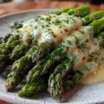 creamy asparagus with hollandaise sauce - featured image