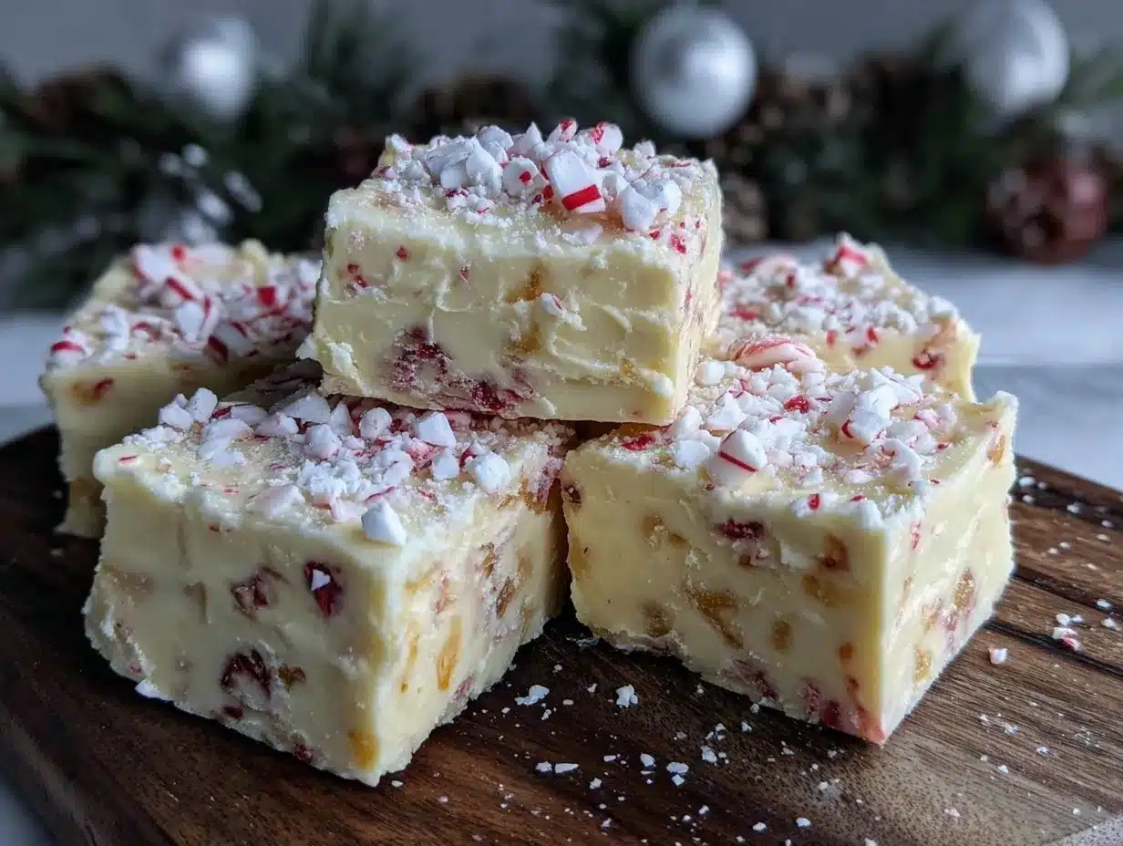 creamy candy cane fudge preparation steps