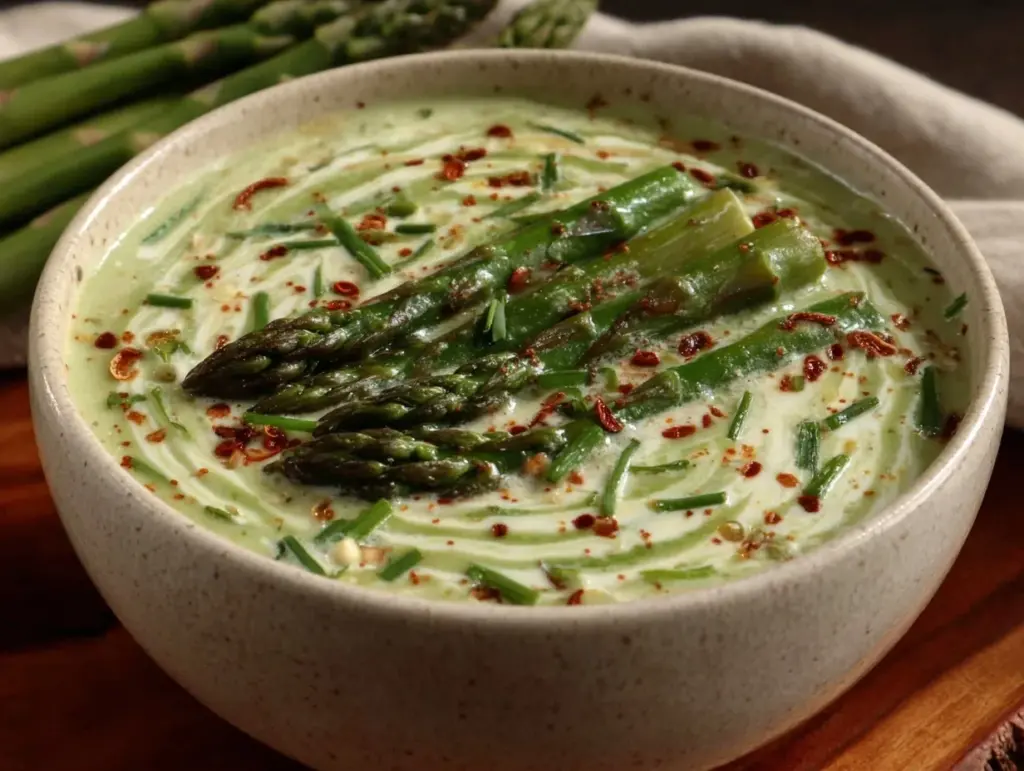 creamy cream of asparagus soup - featured image