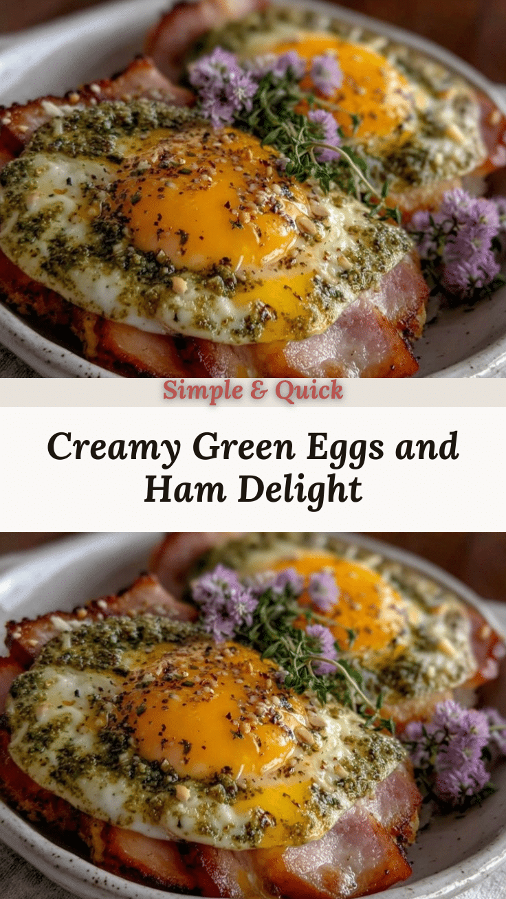 creamy green eggs and ham breakfast recipe