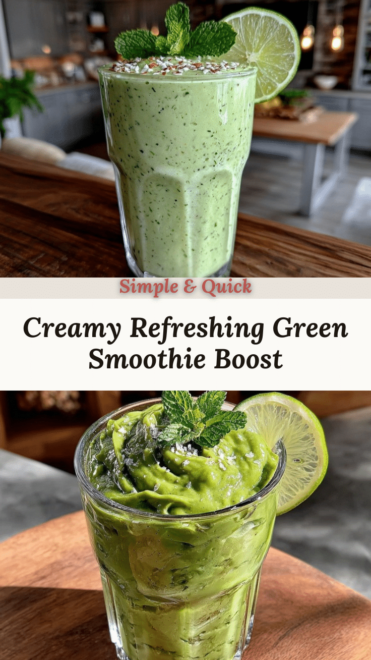 creamy green smoothie boost recipe