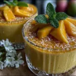 creamy mango pudding - featured image