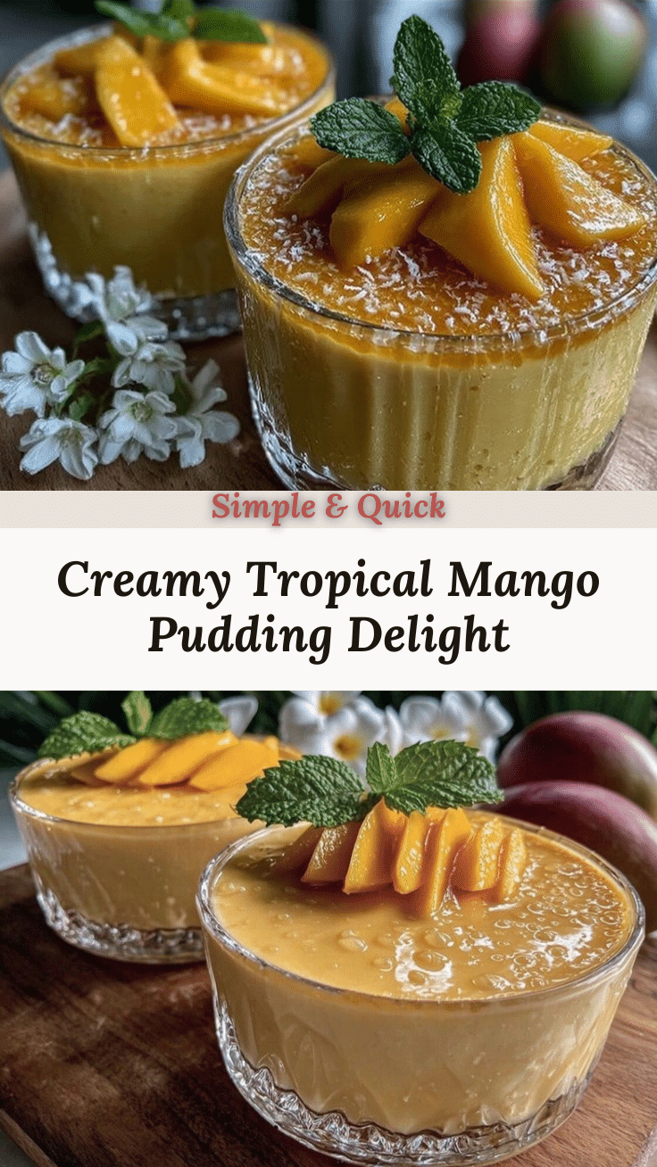 creamy mango pudding recipe