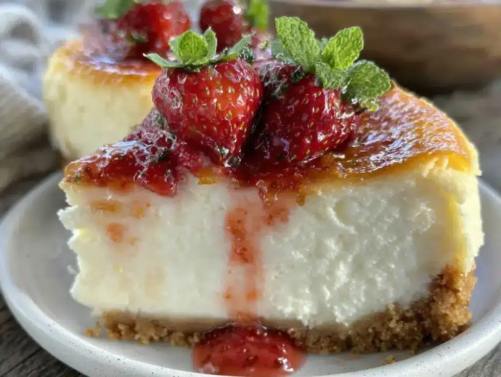 creamy new york-style cheesecake - featured image