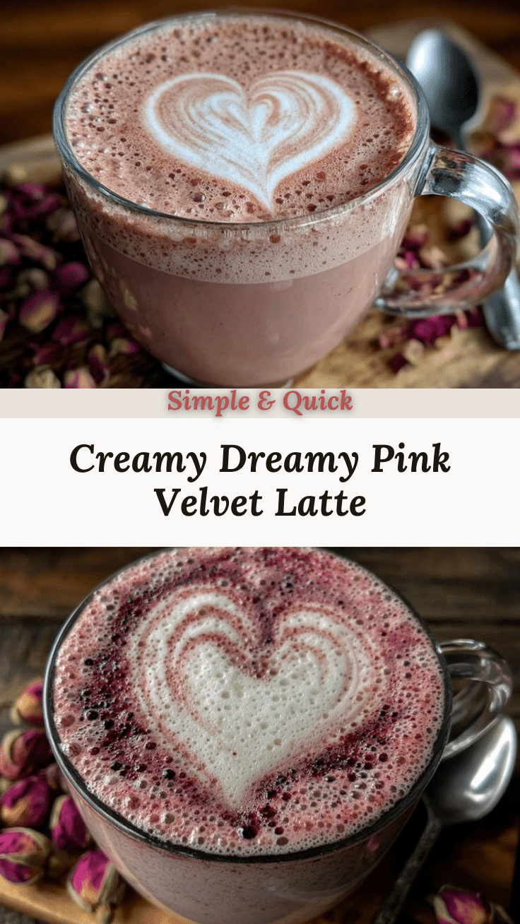 creamy pink velvet latte recipe