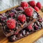 creamy raspberry chocolate bark - featured image