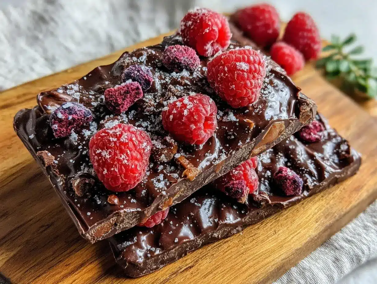 creamy raspberry chocolate bark preparation steps