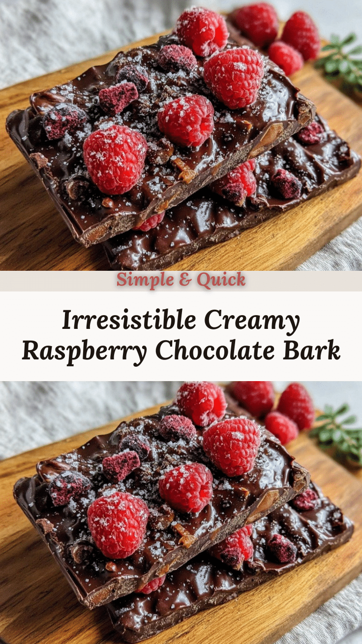 creamy raspberry chocolate bark recipe