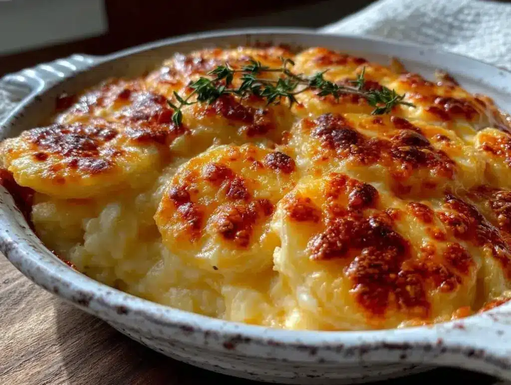 creamy scalloped potatoes - featured image
