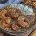 creamy shrimp and Andouille gumbo - featured image