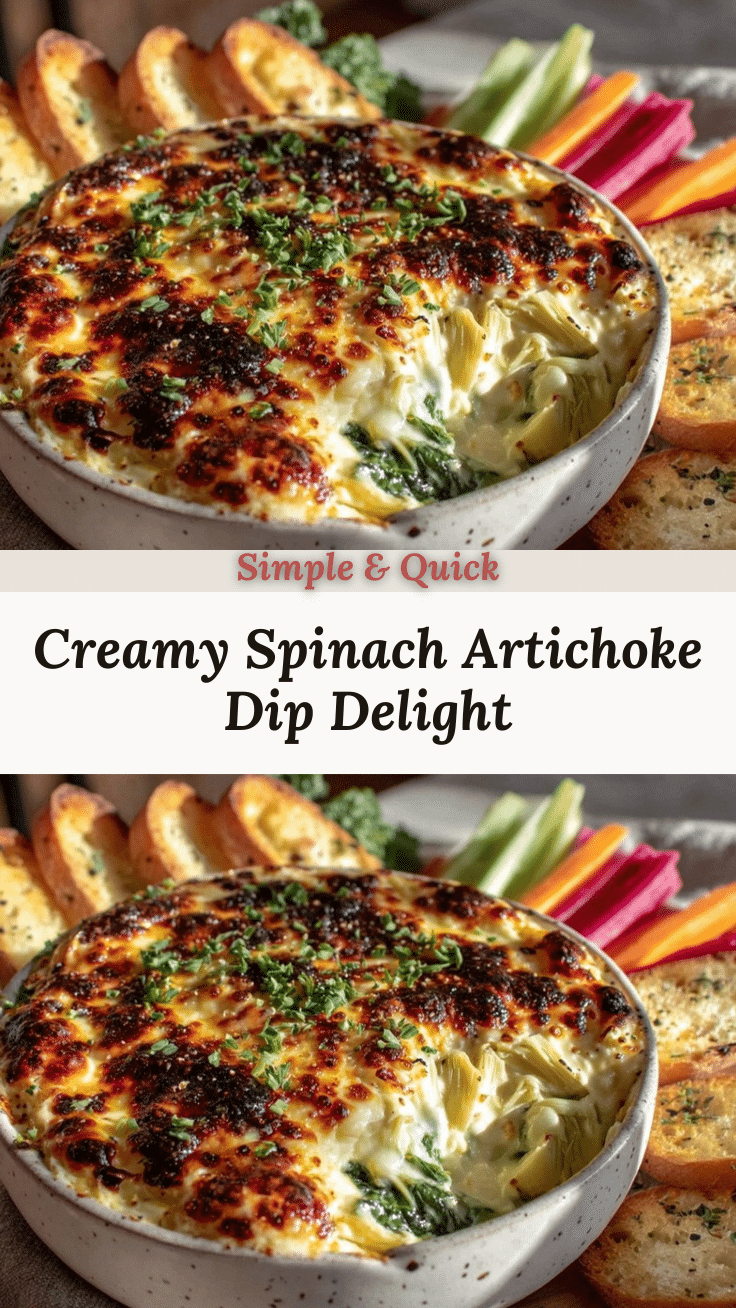 creamy spinach artichoke dip recipe