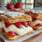 creamy strawberry napoleons - featured image