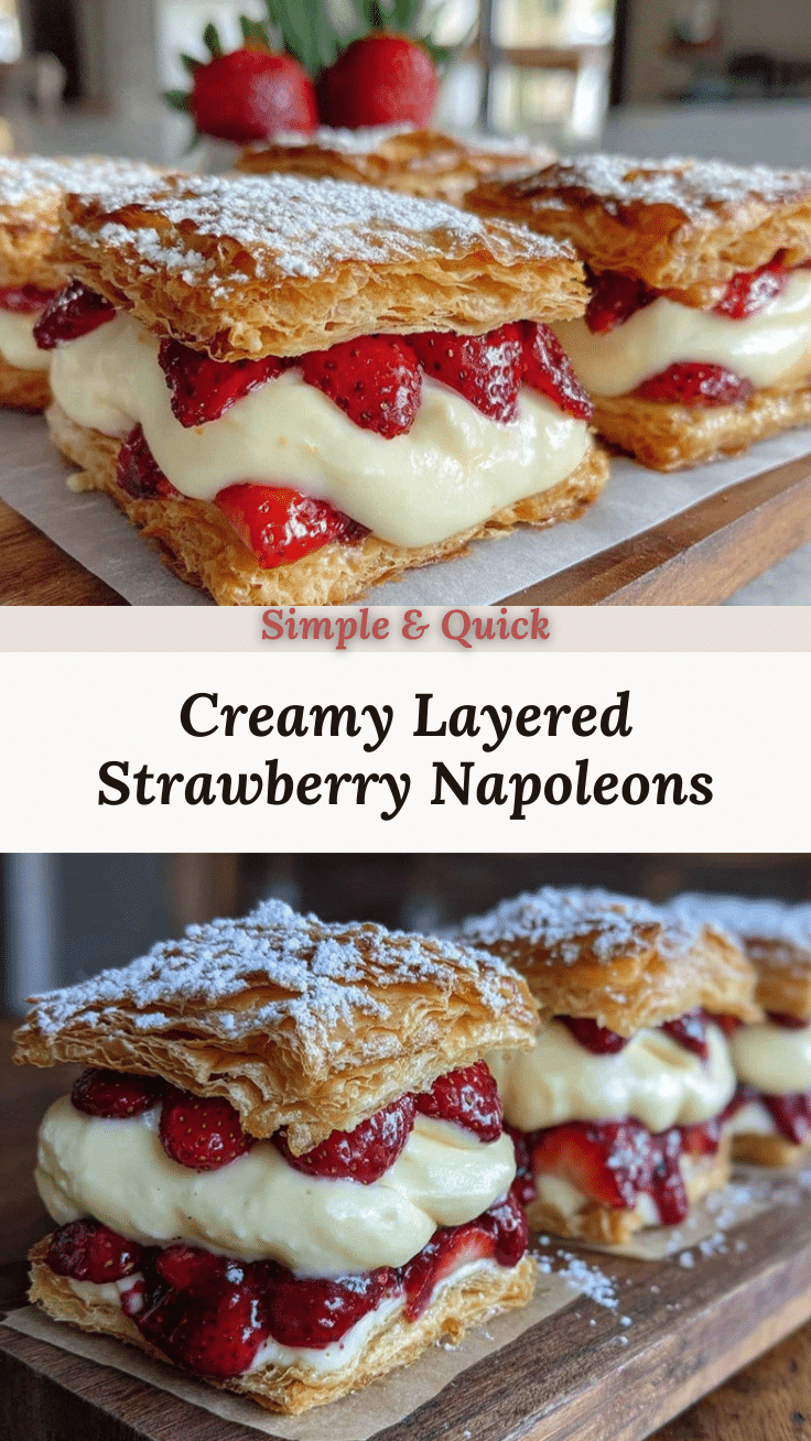 creamy strawberry napoleons recipe