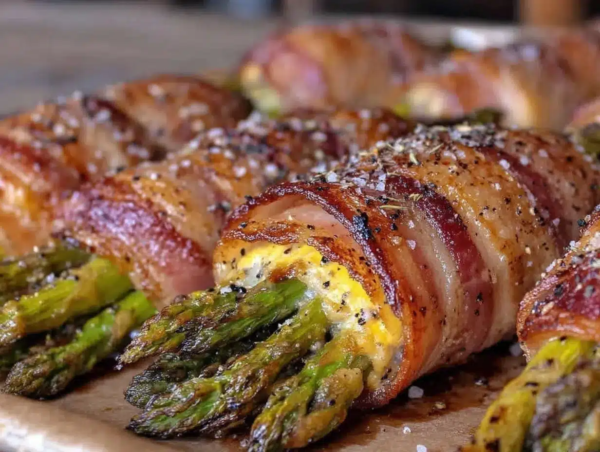 crispy asparagus bacon bundles preparation steps