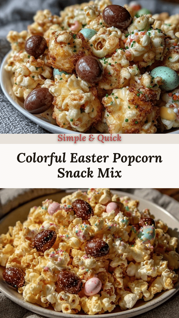 crispy easter popcorn snack mix recipe