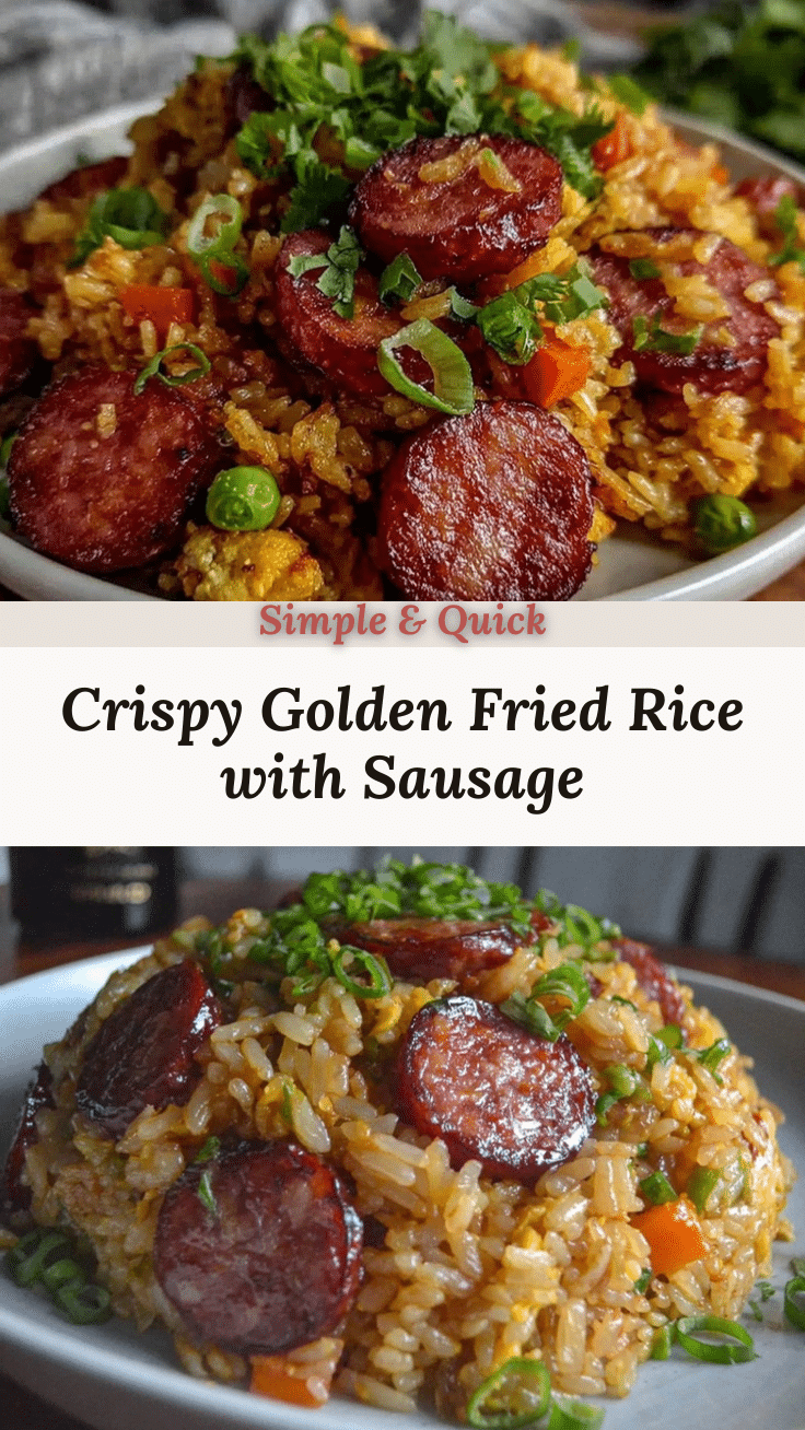 crispy fried rice with Lap Cheong sausage recipe