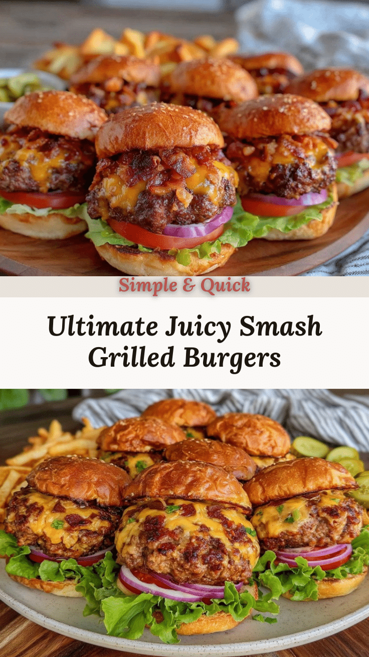 crispy smash grilled burgers recipe