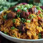 dirty rice with ground pork and chicken livers - featured image