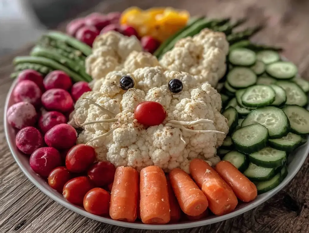 Easter Bunny Veggie Tray - featured image