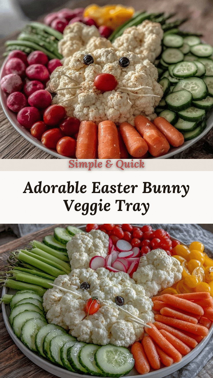 Easter Bunny Veggie Tray recipe