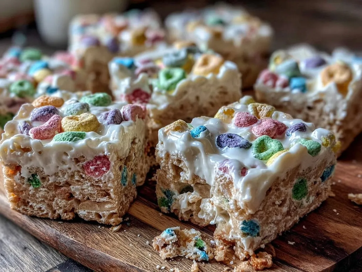 easy chewy lucky charms bars preparation steps