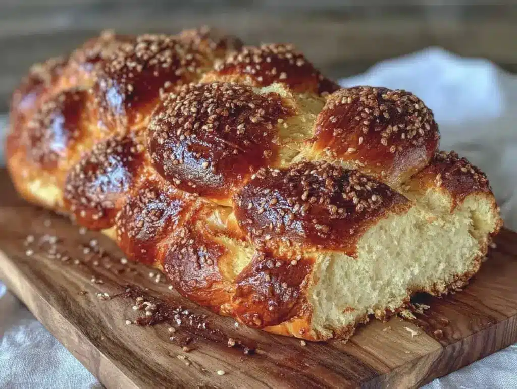 fluffy challah bread - featured image