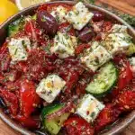 fresh greek salad recipe - featured image