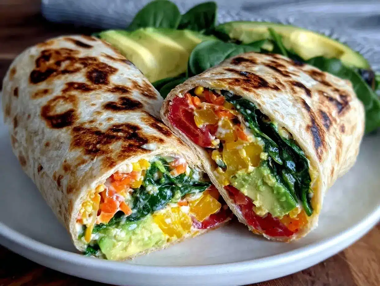 fresh veggie wrap preparation steps