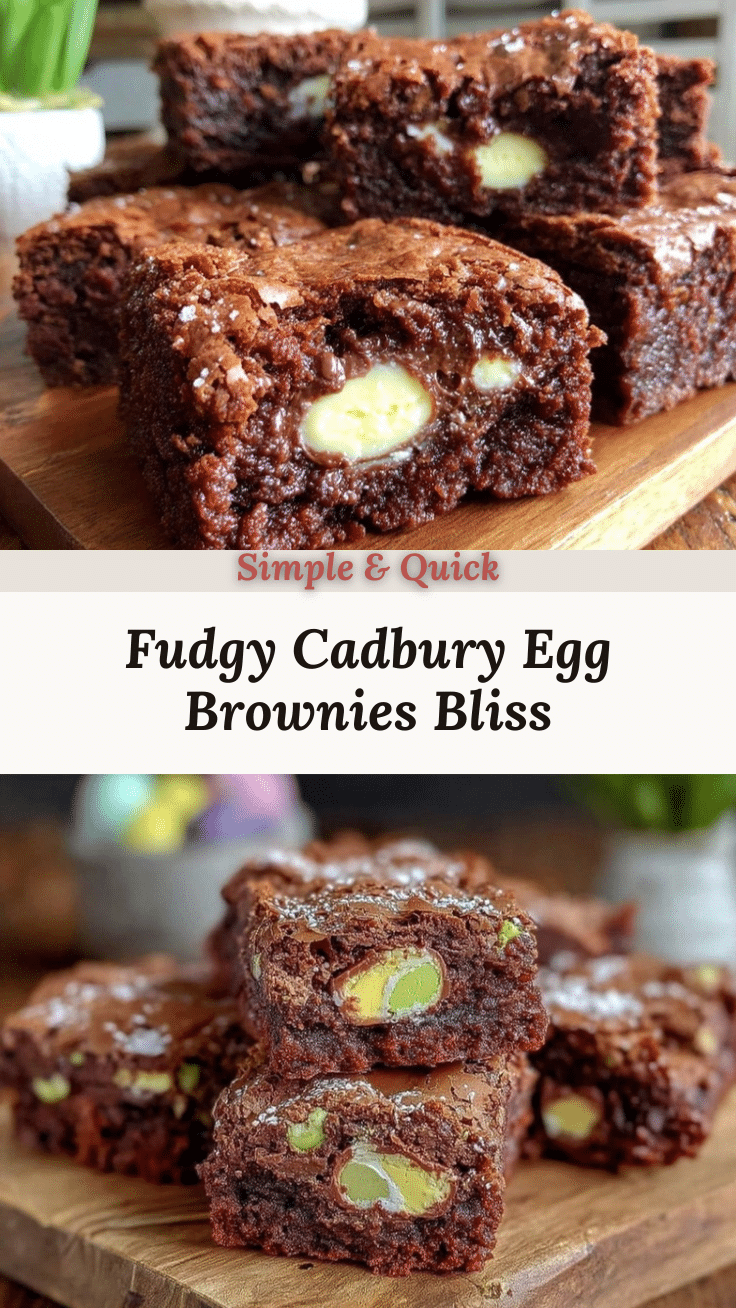 fudgy cadbury egg brownies recipe