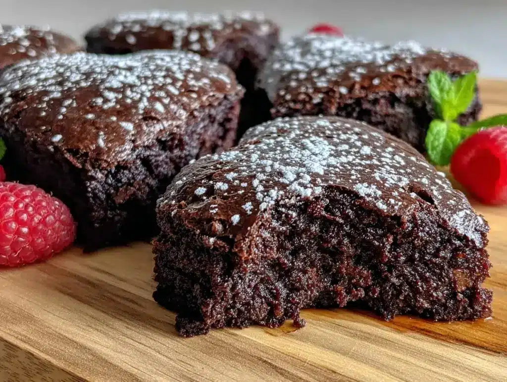 fudgy heart shaped brownies - featured image