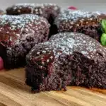 fudgy heart shaped brownies - featured image
