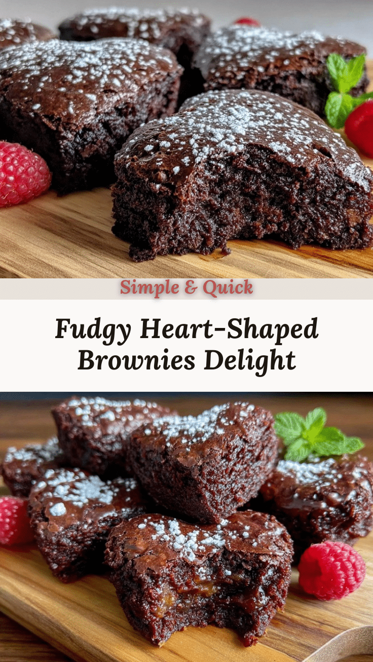 fudgy heart shaped brownies recipe
