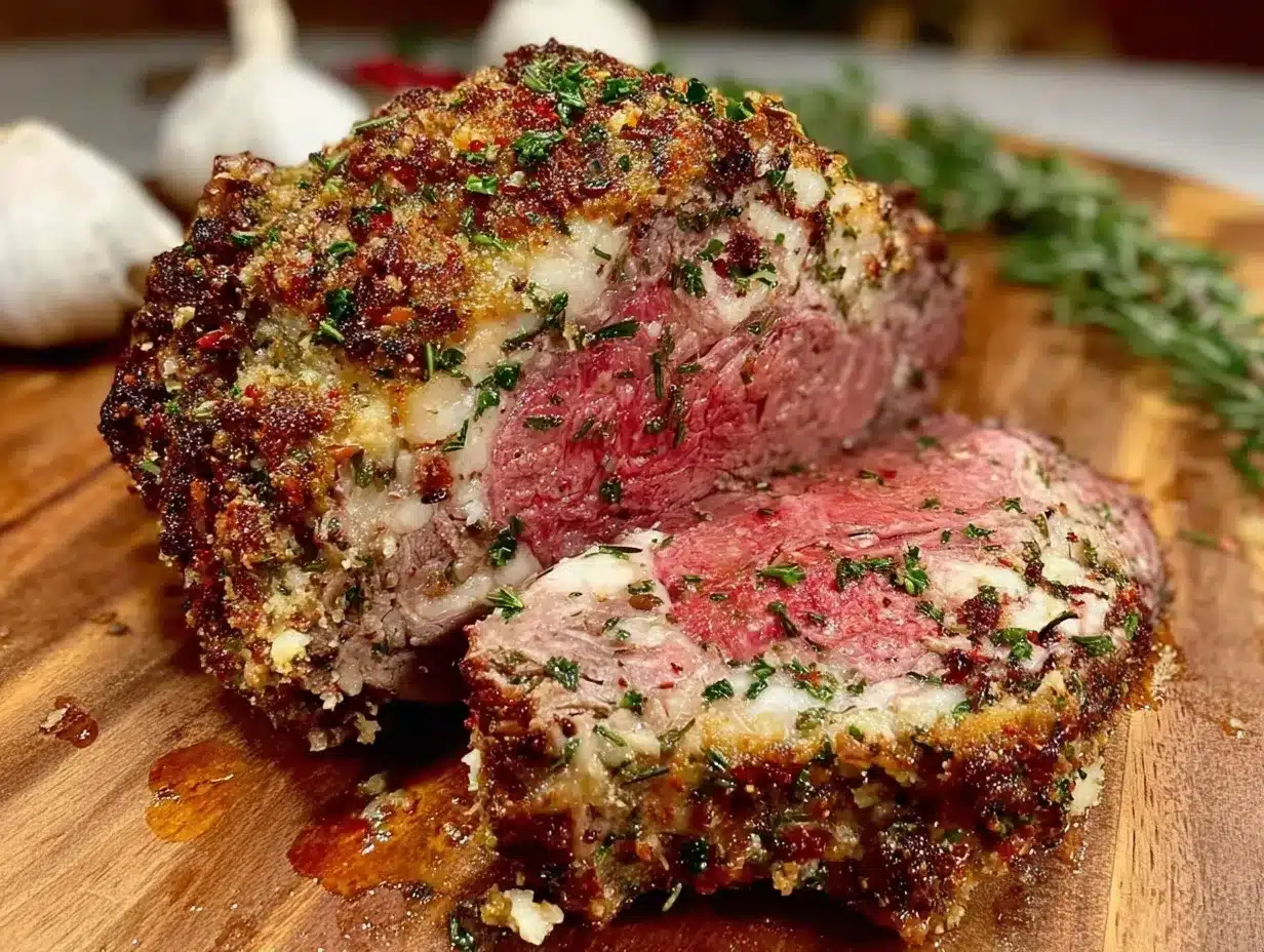 garlic herb prime rib roast preparation steps